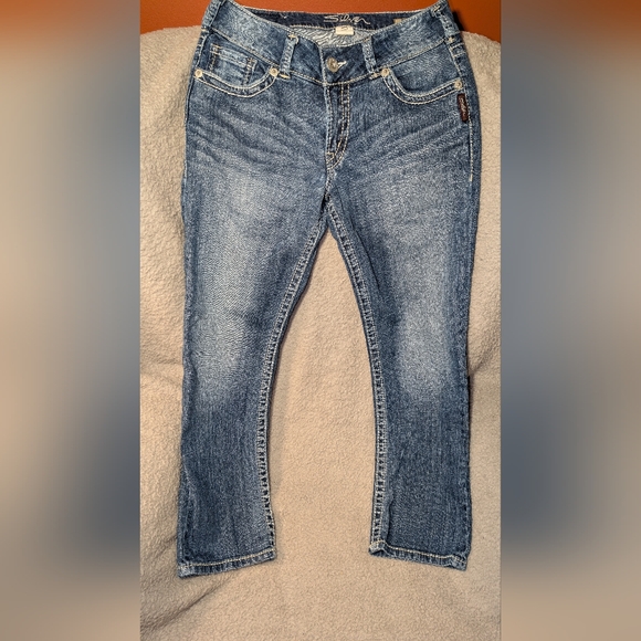 🩵Silver Jeans🩵 Y2K Suki Mid Rise Capri/Crop Women's Size 29 - Picture 4 of 12